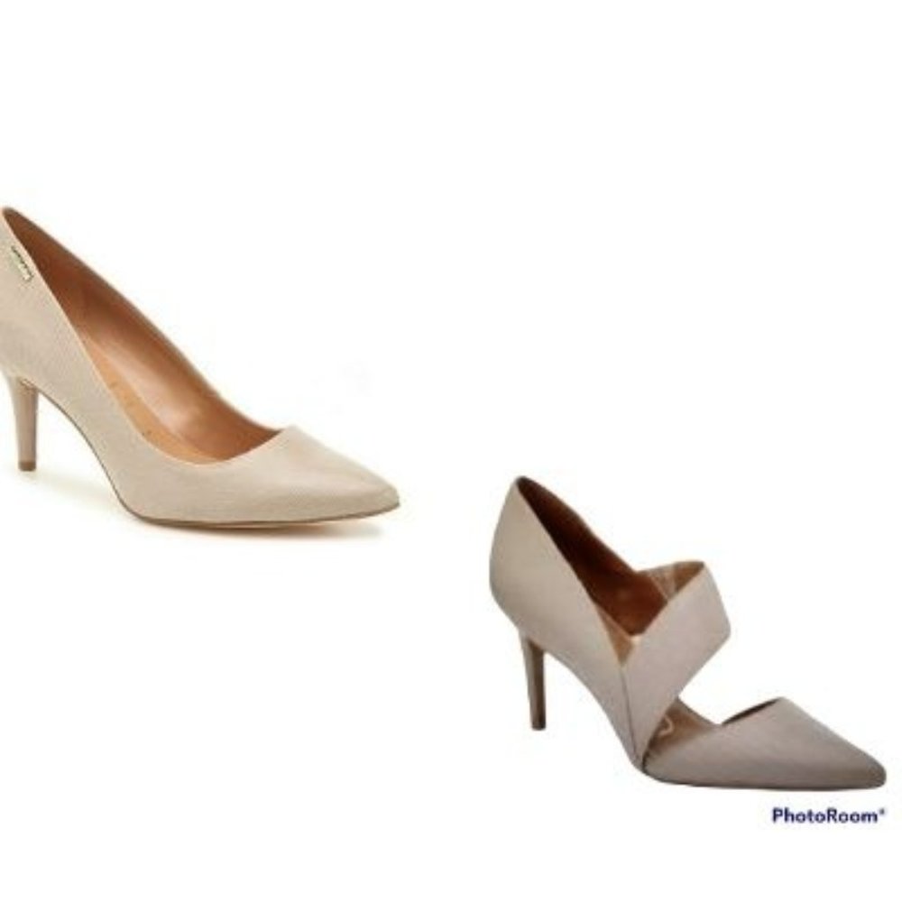 CALVIN KLEIN - 2 Pairs Kimberly & Ginostra / Almost New Condition Beige Size 10